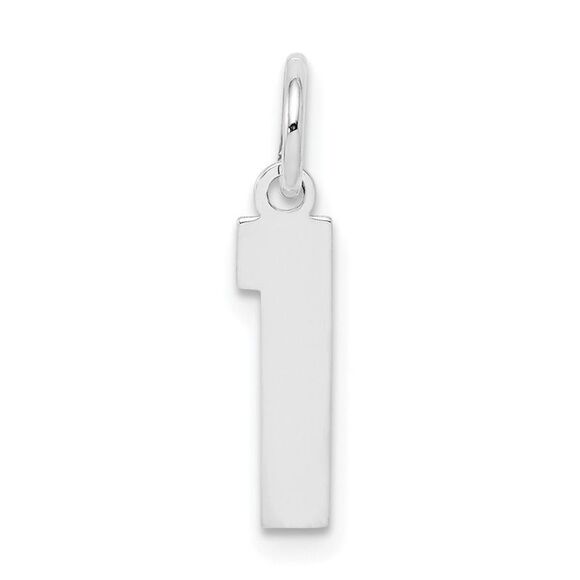 Sterling Silver, Athletic Collection, Small Polished Number 1 Pendant - Picture 1 of 6